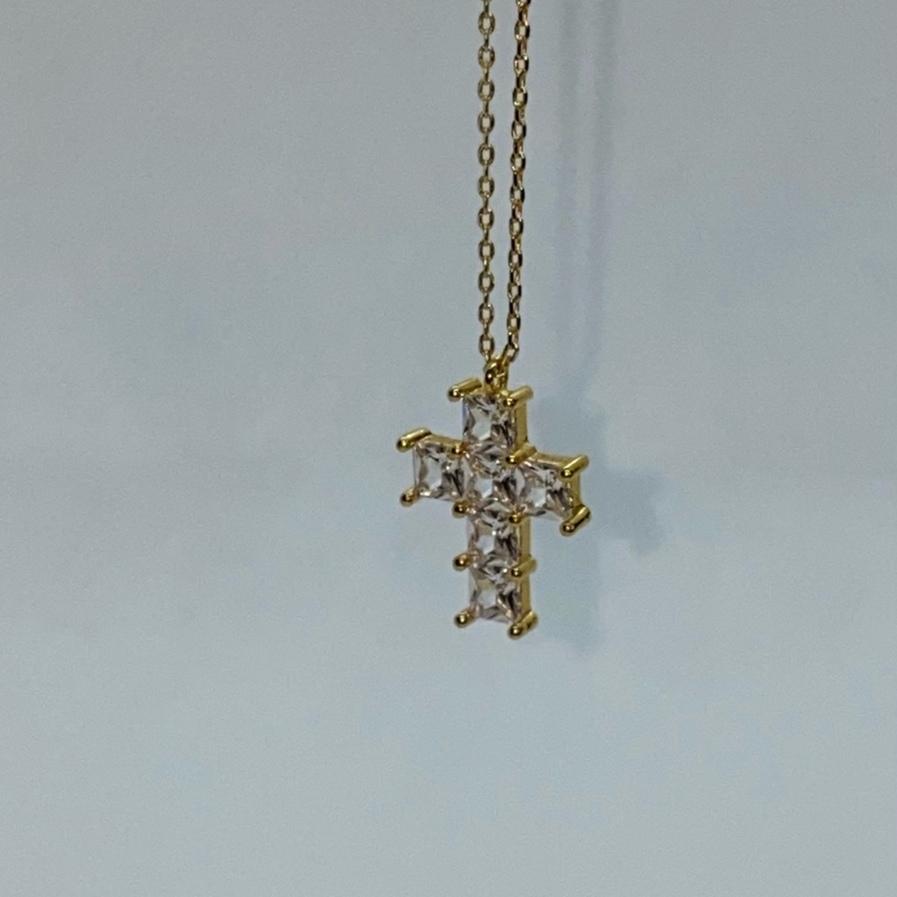 Diamond cross necklace